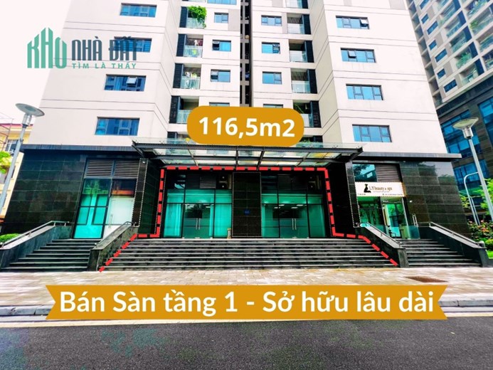 Bán gấp lô 117m2 tầng 1 KD - 2 cửa ra vào - Sở hữu lâu dài tại cụm tòa đông nhất Thanh Xuân