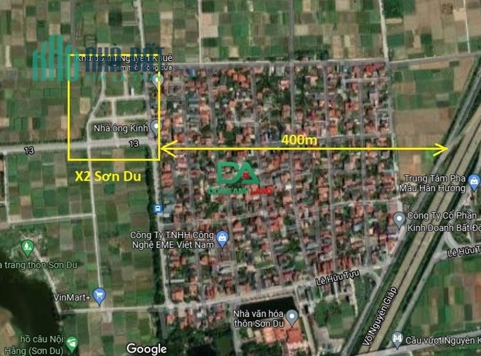 ✅ BÁN LÔ GÓC MẶT ĐƯỜNG NHỰA LIÊN XÃ 25M - ĐẤU GIÁ X2 SƠN DU, NGUYÊN KHÊ