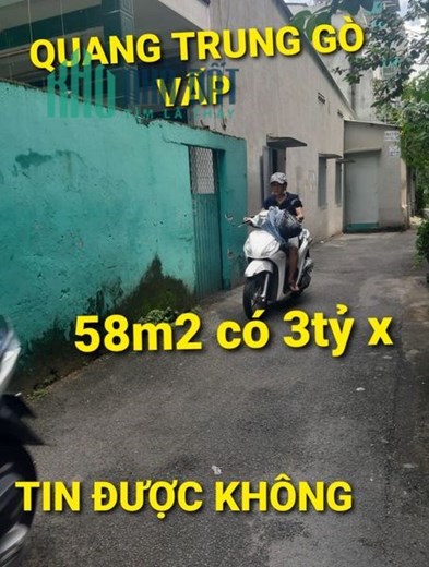 SỐC - 60m2 có 3 tỷ x Quang Trung Gò Vấp TPHCM