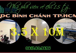 Nhà phố rẻ 3.5 x 10m KDC Phong Phú 4 Bình Chánh TP.HCM chỉ 1.5 tỷ