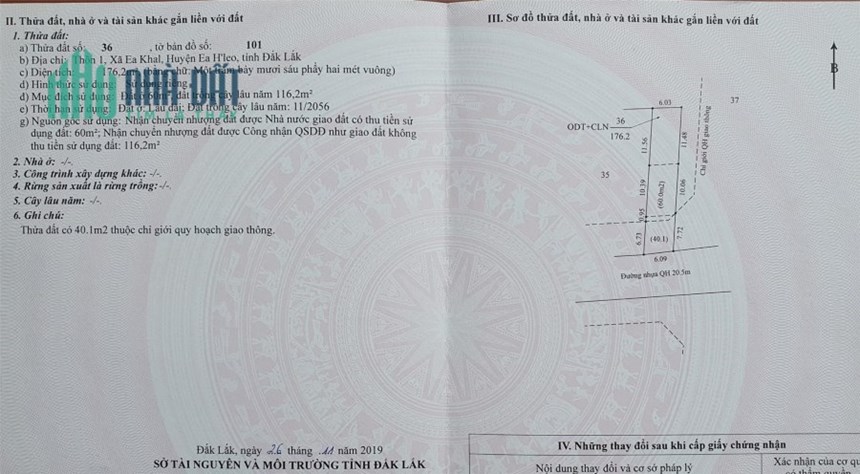 CHÍNH CHỦ CẦN BÁN LÔ Đất Mặt Tiền ĐƯỜNG NGUYỄN VĂN CỪ ,Xã Ea Khăl, Huyện Ea H'Leo, Tỉnh Đắk Lắk