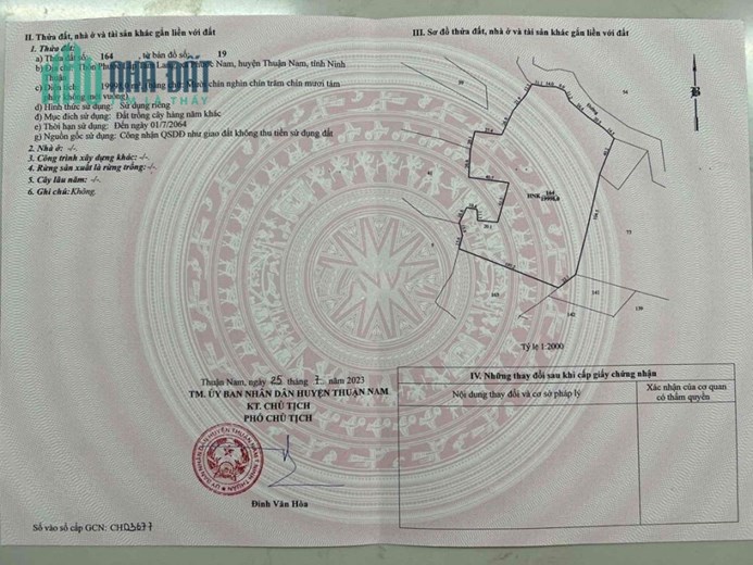 Chính Chủ Bán Đất Sổ Hồng Riêng Giá Rẻ Mt Trung Tâm Thuận Nam-Ninh Thuận