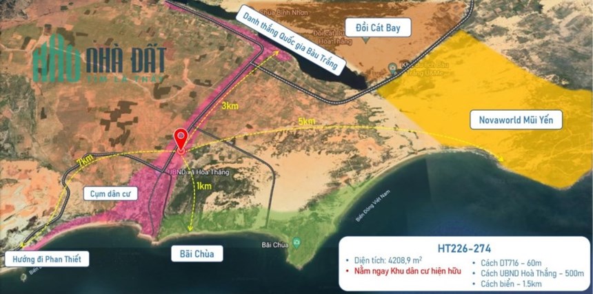 Bán đất 4200 m2 sổ đỏ cc ngay,tại tp Phan Thiết Bình Thuận,giá 5,5 tỷ có TL,Lh:0907753508
