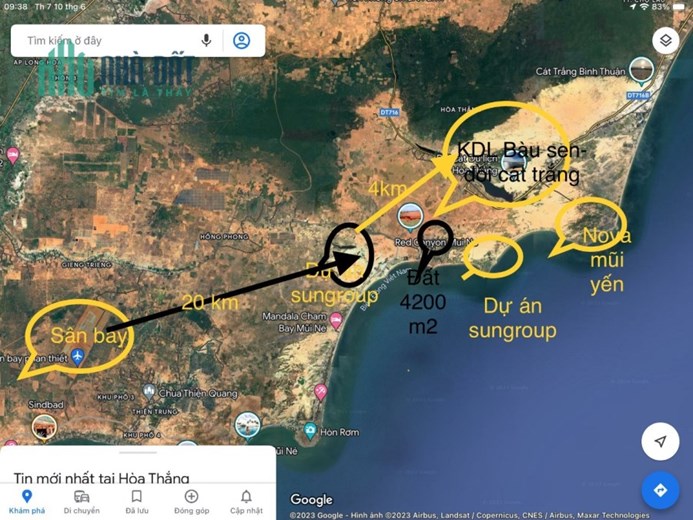 Bán đất 4200 m2 sổ đỏ cc ngay,tại tp Phan Thiết Bình Thuận,giá 5,5 tỷ có TL,Lh:0907753508