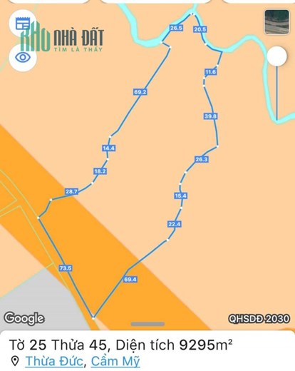 Bán 2 hecta đất vuông vứt tại sân bay Long Thành,sổ đỏ công chứng ngay,Lh 0907753508