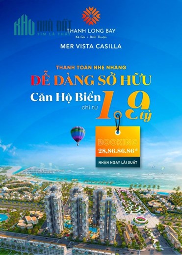 CHÍNH THỨC MỞ BÁN DỰ ÁN CĂN HỘ CASILLA THANH LONG BAY CÓ VIEW BIỂN ĐẸP Ở HÀM THUẬN NAM – BÌNH THUẬN.