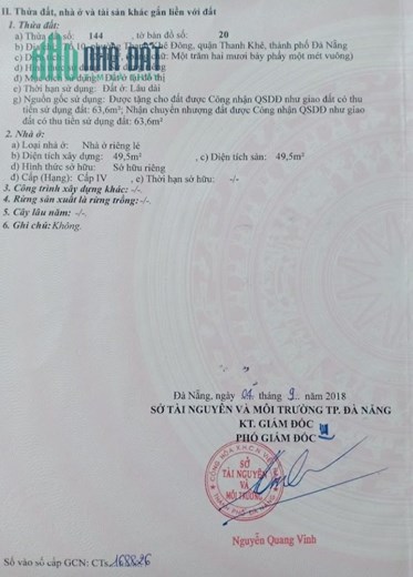 Chính chủ cần bán đất tại Tổ 10 Phường Thanh Khê Đông - Quận Thanh Khê - Đà Nẵng