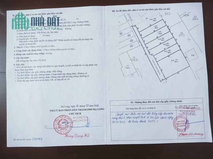 Bán 100m đất-sổ đỏ, chính chủ–Ngõ 86, tổ 3, khu 9, phường Hồng Hà - Hạ Long- QN.