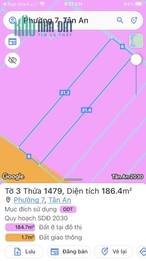 NỀN NGUYỄN VĂN TRƯNG, PHƯỜNG 7, TÂN AN, LONG AN, LỘ 12M, 200M2, 6x33, GIÁ 2.7 TỶ.