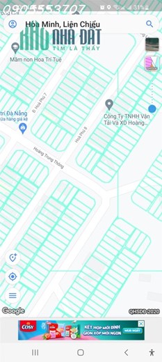 HÀNG NGON 3,25 tỷ !!Bán gấp lô đất 5x20m đường 7.5m, lề 4m trục Tây Bắc HOÀNG THỊ LOAN, Hòa Minh,