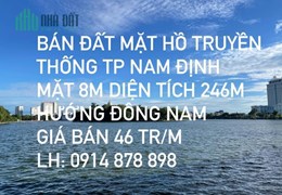 Chào bán siêu phẩm BĐS bên hồ Truyền Thống - Tp Nam Định