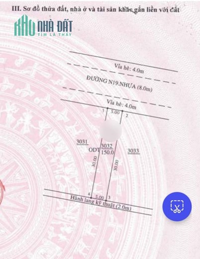 Chính chủ bán lô đất trục đường N19-5A 150m2/1ty5 SHR