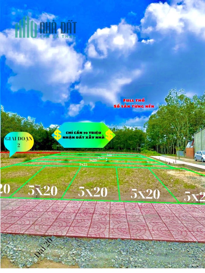Chính chủ ngộp thở cần ra lô đất - Thanh toán (78TR) nhận đất xây nhà.