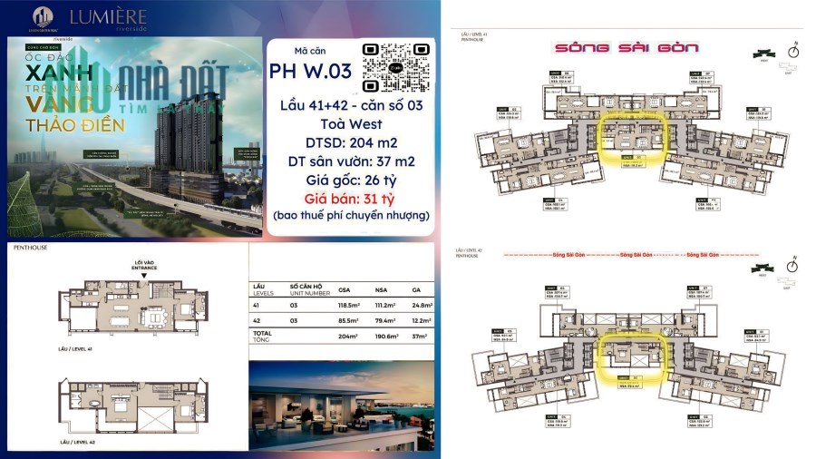 Sở Hữu Ngay Penthouse LUMIÈRE RIVERSIDE, Thảo Điền, Quận 2