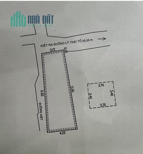 .Nhà Lý Thái Tổ Góc kiệt 2.5m, cách đường 60m, 41m2, 1.65 tỷ