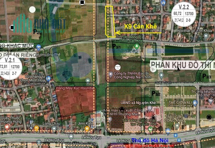 ✅ Bán đất đấu giá X9 Cán Khê, Nguyên Khê - 125m - Mặt đường QH 40m