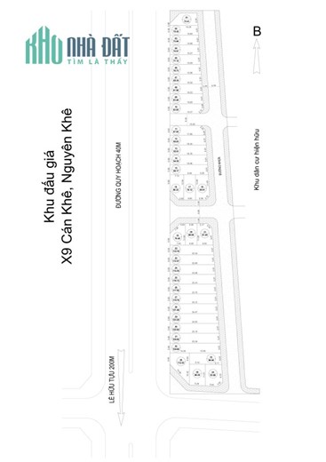 ✅ Bán đất đấu giá X9 Cán Khê, Nguyên Khê - 125m - Mặt đường QH 40m