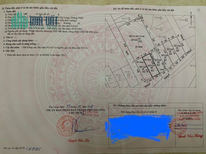 Chính chủ cần bán nhanh lô đất thuộc Tổ 6 – Khu 2 – Phường Hà Lầm – TP Hạ Long – Quảng Ninh