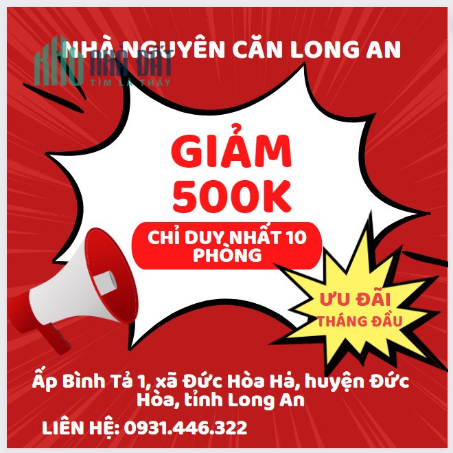 %%CHO THUÊ NHÀ NGUYÊN CĂN 1 TRỆT 1  LẦU MỚI XÂY Ở HUYỆN ĐỨC HÒA - TỈNH LONG AN