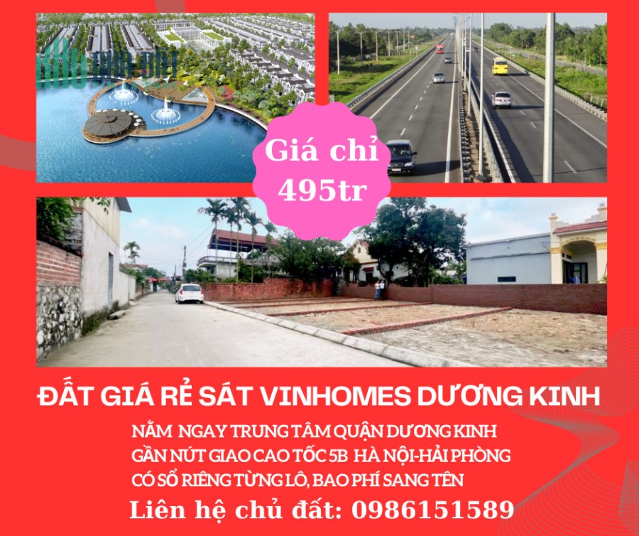 BÁN ĐẤT PHỐ GIÁ RẺ NHẤT THỊ TRƯỜNG QUẬN DƯƠNG KINH HP