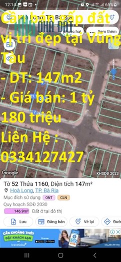 Cần bán gấp đất vị trí đẹp tại  Lan Anh 2, Hòa Long, Bà Rịa , Vũng Tàu
