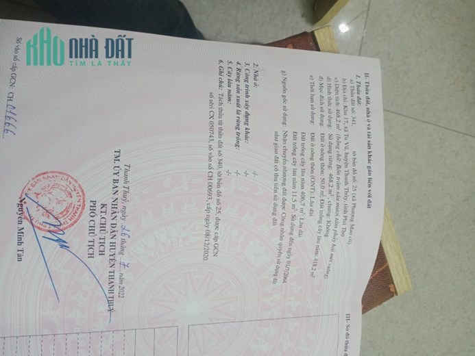 chính chủ cần bán 2 lô đất ở , huyện Thanh Thủy, tỉnh Phú Thọ