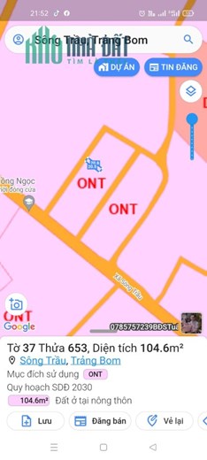 Chính chủ bán nhanh lô đất sổ đỏ full thổ cư tại TT Trảng Bom, Huyện Trảng Bom, Đồng Nai