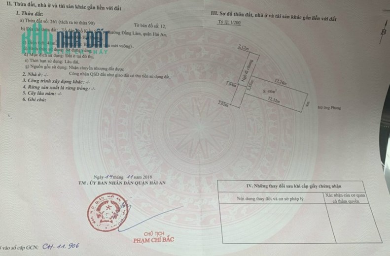 Bán nhà phố Kiều Sơn diện tích 48m 3 tầng GIÁ 2.45 tỉ ô.tô tận cửa