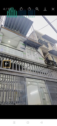 Nhà shr, hẻm ôtô 48m² 3tầng 4x12m. 4tỷ35 đg Bình Long, Phú Thọ Hoà. Tân Phú.