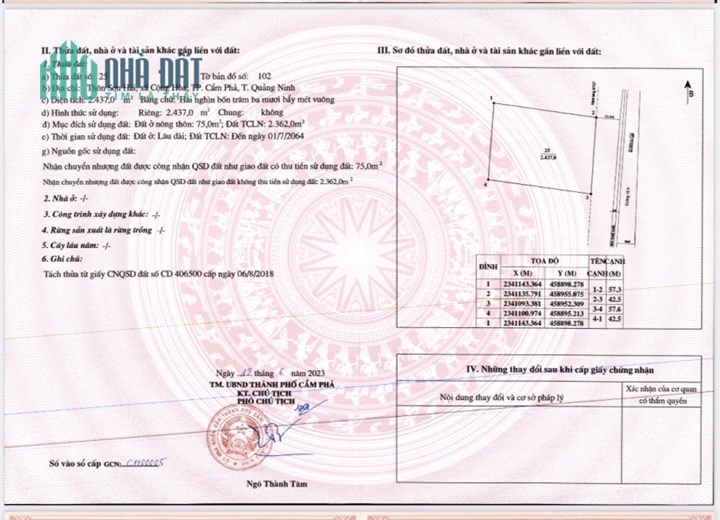 Bán lô đất tâm huyết phù hợp đầu tư lâu dài hoặc phân lô tách thửa