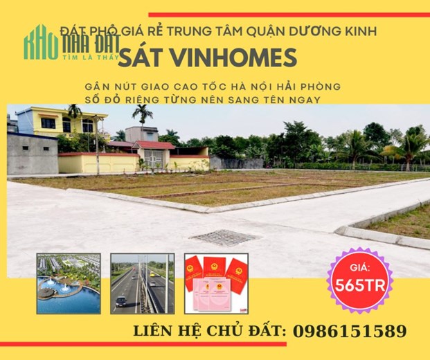 Bán lô góc 2 mặt thoáng nằm trong khu phố đông đúc sát khu đô thị Vinhomes Dương Kinh