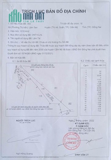 ĐẤT ĐẸP - GIÁ TỐT - Cần Bán Lô Đất Vị Trí Đắc Địa Tại Xã Lâm San, Huyện Cẩm Mỹ, Tỉnh Đồng Nai