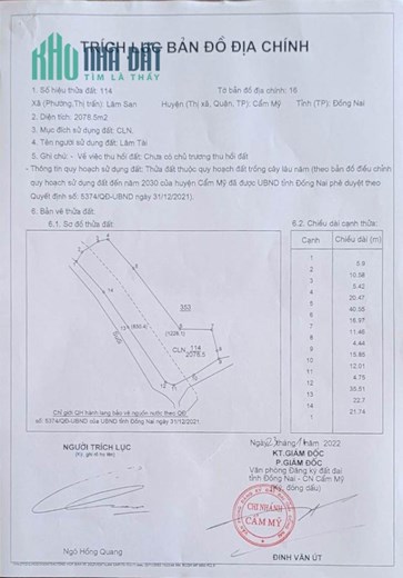ĐẤT ĐẸP - GIÁ TỐT - Cần Bán Đất Vị Trí Đắc Địa Tại Xã Lâm San, Huyện Cẩm Mỹ, Tỉnh Đồng Nai