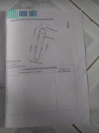 Bán Nhà 2 Mặt Tiền Duy Tân P. Trần Hưng Đạo Quy Nhơn , 78,2m2 , Cấp 4 , Giá 4 Tỷ 500Tr
