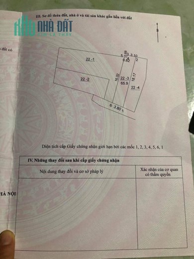 Chính chủ cần tiền bán nhanh mảnh đất 65,9m2 Tại Mạch Lũng Đông Anh HN Giá hơn 1  tỷ