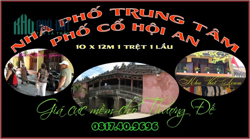 Nhà phố rẻ tiện kinh doanh 10 x 12m trung tâm phố cổ Hội An