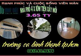 Chỉ 3.65 tỷ cho nhà phố 4 x 10m góc 2 mặt hẻm Trường Sa kề Q1 TP.HCM