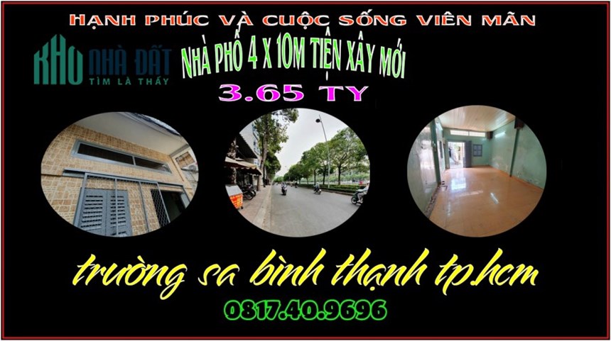 Chỉ 3.65 tỷ cho nhà phố 4 x 10m góc 2 mặt hẻm Trường Sa kề Q1 TP.HCM