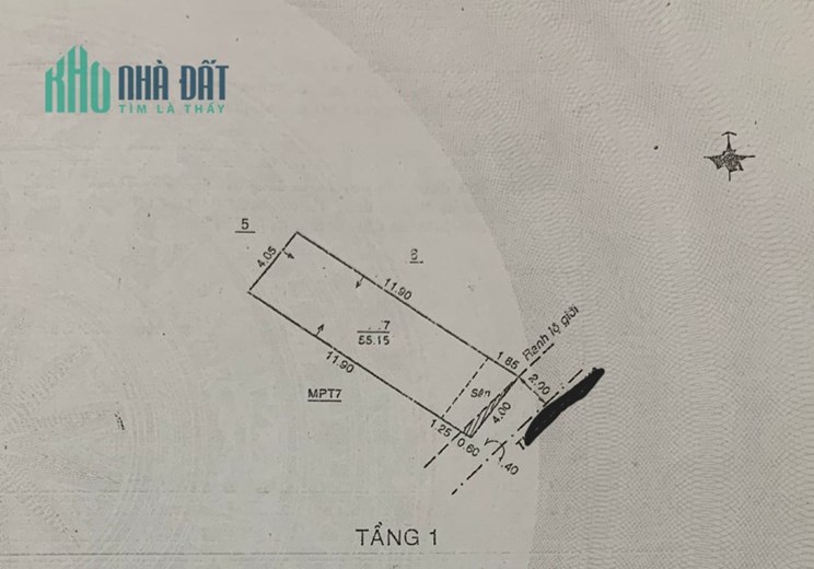 HXH 5m thông, Huỳnh Văn Nghệ, Cống Lở, 55m2, nở hậu, 4.2 tỷ