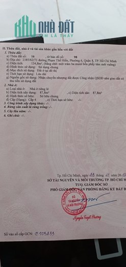 Chính Chủ Bán nhà Sổ hồng chung Hẻm 2385 Phạm Thế Hiển,P.6,Q.8