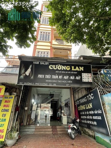 Cho thuê nhà tại QL2A xã Phú Cường, Sóc Sơn, Thiết kế 5 tầng :Diện tích mỗi tầng 110m²  Tổng diện