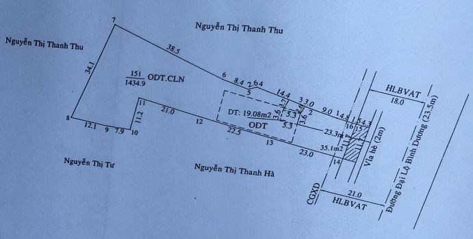 Đất mặt tiền Đại lộ BD, P.Hiệp An, Thủ Dầu Một, BD
