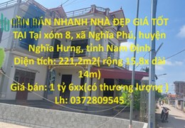 CẦN BÁN NHANH NHÀ ĐẸP GIÁ TỐT TẠI Tại huyện Nghĩa Hưng tỉnh Nam Định