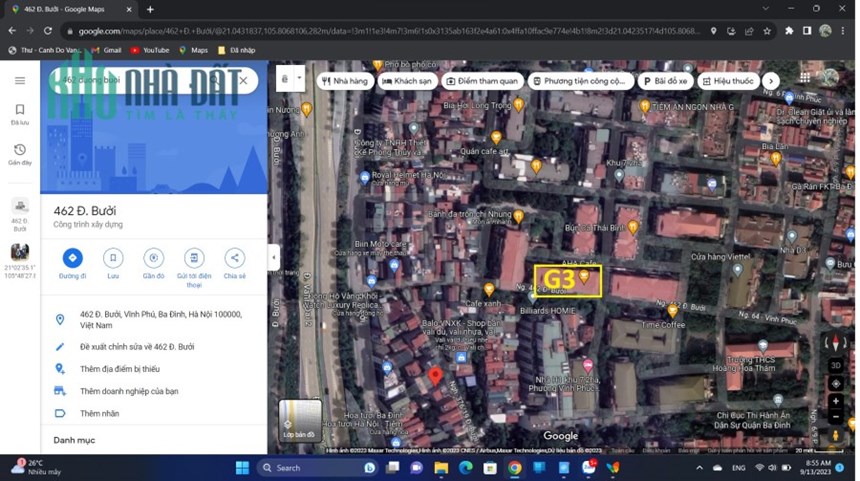 Chính chủ bán nhà G3 Khu 7,2ha Vĩnh Phúc, Ba Đình (ngõ 462 đường Bưởi) 2PN, miễn TG