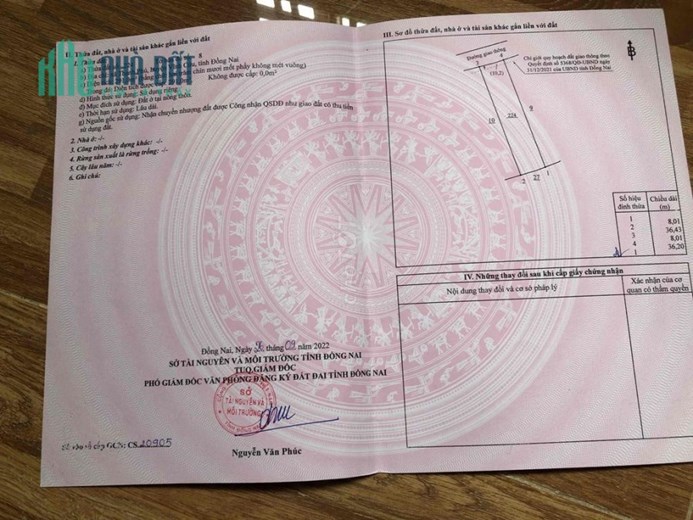 Chính Chủ Bán 291m2 Đất Thổ Cư Sổ Hồng Riêng Ngay Hương Lộ 6