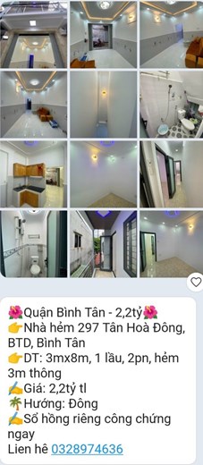Bán nhà khu vực TPHCM, DT đa dạng, Sổ hồng có sẵn, giá cả hợp lý: Lh:0329974636