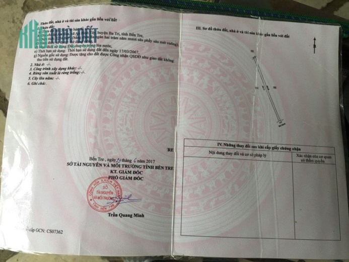 CHÍNH CHỦ BÁN 3,3 CÔNG ĐẤT SỔ HỒNG RIÊNG GIÁ RẺ MT TRUNG TÂM BA TRI-BẾN TRE