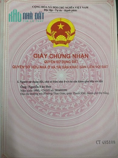 ĐẤT ĐẸP - GIÁ TỐT - CHÍNH CHỦ Cần Bán Lô Đất Tại  Q. Liên Chiểu, Đà Nẵng