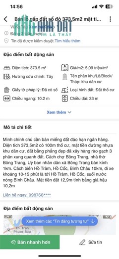 ĐẤT ĐẸP - GIÁ TỐT - CHÍNH CHỦ BÁN LÔ ĐẤT MẶT TIỀN ĐƯỜNG NHỰA Tại Tỉnh Bà Rịa - Vũng Tàu