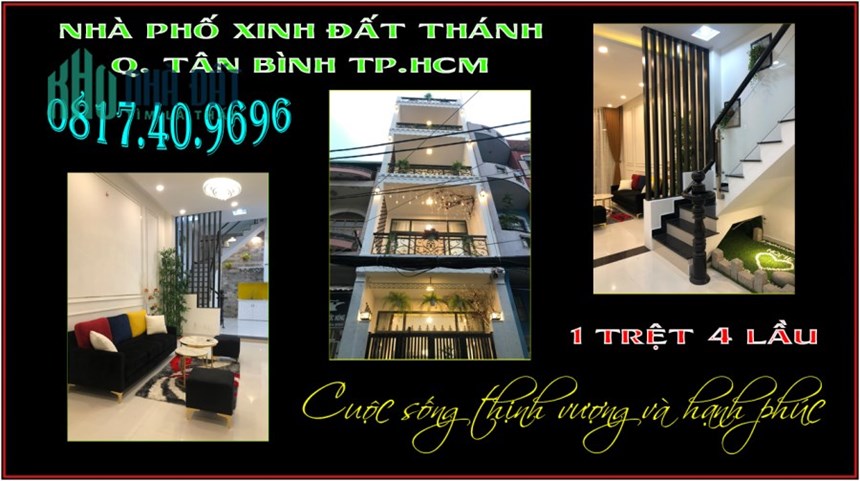 Sở hữu nhà đẹp rẻ 4 x 11m 1 trệt 4 lầu Đất Thánh Tân Bình TP.HCM